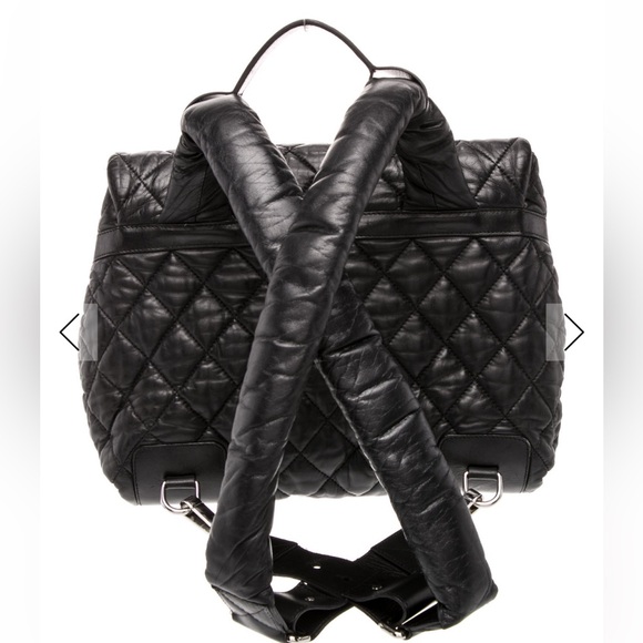 Rare CHANEL cocoon rectangular backpack 2010A black quilted nylon Karl Lagerfeld - Picture 2 of 16